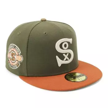 Кепка New Era newera 59FIFTY 14676988 NER35C7956 MLB Chicago White Sox CWS New Olive Green 7 SIDE PATCH UNDER UNDER VISOR ONSPOTZ Изготовленная на заказ кепка Gokyu Fifty