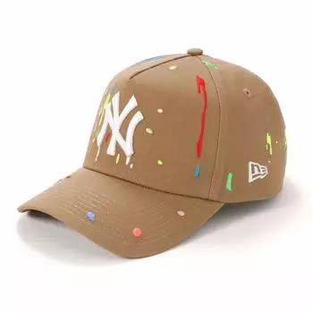 Кепка New Era newera 9FORTY 14551009 N840AF269 MLB New York Yankees NY Khaki Beige БЕСПЛАТНАЯ вышивка брызг ONSPOTZ Кепка с застежкой-молнией Kyu Forty