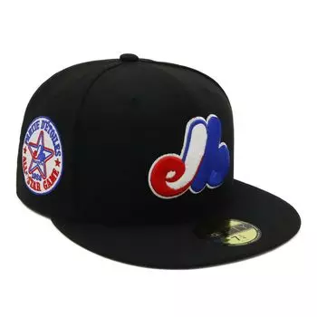 Кепка Newera 59FIFTY 70808772 NER35C7098 MLB Montreal Expos MON черная черная 7 боковых накладок под козырьком ONSPOTZ изготовленная на заказ кепка Gokyu Fifty Stylish Street