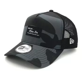 Кепка Newera Mesh 9FORTY Trucker 14666238 N010AT465 Black Woodland Camo Black БЕСПЛАТНАЯ ЧЕРНАЯ НАШИВКА ONSPOTZ Изготовленная на заказ кепка Kyu Forty A Frame Newera Deep BB