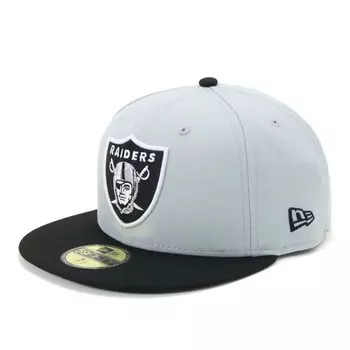 Кепка NFL 59FIFTY Las Vegas Raiders Snow [New Era] Серая/Черная 60.6 см