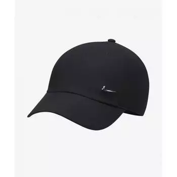 Кепка Nike Dry Fit Club Unstructured Metal Swoosh M Черный Металлик Серебристый Fb5372 010 M/L