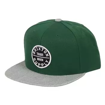 Кепка OATH 3 SNAPBACK CAP Кепка Snapback Skater Skate Brand Pine Needle x Heather Gray Green x Gray [Brixton] Мужская [Товар]