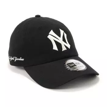Кепка ONSPOTZ Custom Low Cap NY черная БЕСПЛАТНО СТИРАННЫЙ ХЛОПОК С ЛОГОТИПОМ MLB NEW YORK YANKEES [New Era]