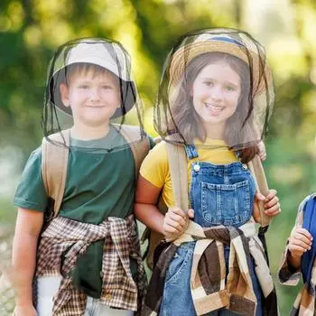 Кепка от комаров для активного отдыха Кепка от рыбалки Кепка от пчел Головной убор для лица Солнцезащитный козырек Кепка от пыли для активного отдыха One Size