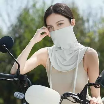 Кепка от солнца для мужчин и женщин с защитой от ультрафиолета и съемным лицом светло-серый