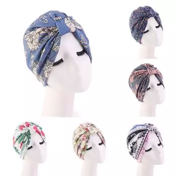 Кепка-платок, мусульманская шапка, шапка для химиотерапии, тюрбан, женская стильная атласная подкладка 58cm чёрный