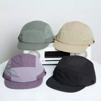 Кепка-пятиклинка с плоскими полями для занятий спортом на открытом воздухе, воздухопроницаемая, подходящая по цвету бейсболка, летняя, быстросохнущая, тонкая, мужская M56-58cm