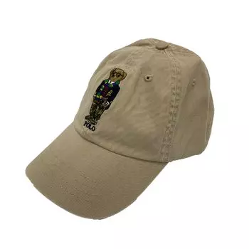 Кепка Ральфа One Point Polo с вышитым медведем (Поло Лорен) Мужские Женские 0108968-ХАКИ/ОЧКИ [Товар]