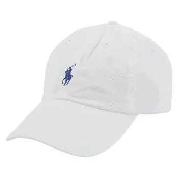 Кепка RALPH Hat Cotton One Point Pony Logo Accessories Men Women CHINO SPORT CAP 710548524 [POLO LAUREN] Белый/Marlin_Blue(001) ONE_SIZE [Товар]