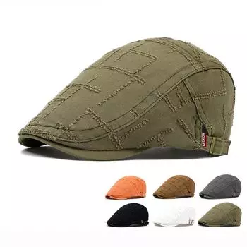 Кепка ретро с отверстием спереди, мужская дышащая берет, большая кепка, женская кепка маляра оранжевый