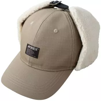 Кепка RIPSTOP Flight Cap Earflaps Low Cap Bomber Hat Boa Aviator Cap Earmuffs Military Pilot Cap Autumn Winter Casquette Beige [Avirex] Mens