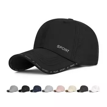 Кепка с буквами весна-лето, дышащая, быстросохнущая, солнцезащитная спортивная кепка серый