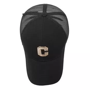 Кепка с буквой C, сетчатая кепка, весенняя и летняя уличная дышащая кепка, простая повседневная мужская и женская спортивная кепка с защитой от солнца Tide Adjustable белый