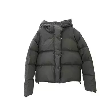 Кепка с бутонами, свободное повседневное хлопковое хлопковое пальто для пекарни, короткое маленькое модное пуховое хлопковое пальто яркого цвета XL белый