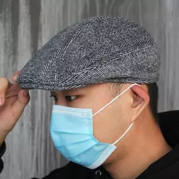 Кепка с елочкой Ny Duck Tongue, кепка Old Man Forward, мужская шляпа, берет для литературной молодежи, шляпа от солнца для пожилых людей M56-58cm коричневый