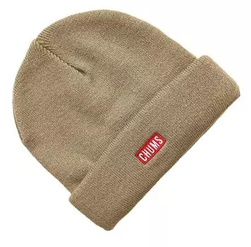 Кепка с логотипом, короткая вязаная шапка, песочный [Chums]