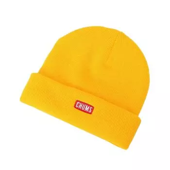 Кепка с логотипом, короткая вязаная шапка, желтая [Chums] жёлтый