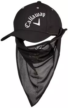 Кепка с маской из ткани съемная шляпа гольф C22191101 свободный размер [Callaway] мужская (Антибактериальная маска на липучке) / / 1010_Черный