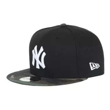Кепка с плоским козырьком MLB Hat NY 950 NEYYAN BLK WCAMO SWHT 25J [New Era] Черный/Камуфляж S/M