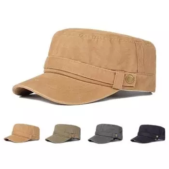 Кепка с плоским верхом мужская хлопковая весенне-летняя уличная солнцезащитная кепка для альпинизма чёрный