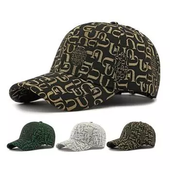 Кепка с принтом Мужская бейсболка Уличная солнцезащитная кепка Солнцезащитная кепка золотой