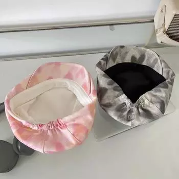 Кепка с принтом «Tie-dye love» женская модная однокомпонентная весенне-летняя персонализированная кепка-ракушка в стиле ретро M56-58cm чёрный