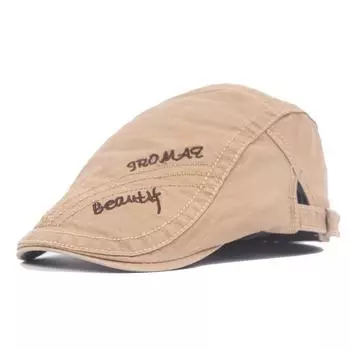 Кепка с язычком из хлопка, мужская, повседневная, кепка M. Берет молодежный с кепкой-ушанкой M56-58cm тёмно-синий