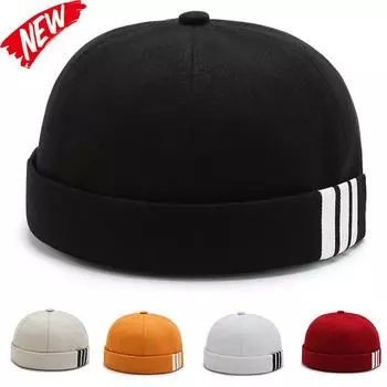 Кепка с тремя боковыми полосами Melon Skin, мужская мягкая кепка, женская уличная кепка с черепом, модная универсальная кепка в стиле хип-хоп на все времена темно-синий