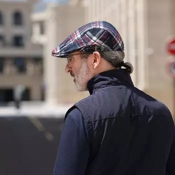 Кепка с утиным язычком в британском стиле Forward Cap Ms. Шляпа Литературный ретро берет Мужская клетчатая шляпа M56-58cm красный