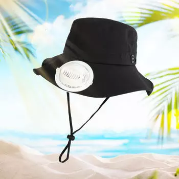 Кепка с вентилятором, легкая, повседневная, летняя, солнцезащитная, рыболовная, для женщин и взрослых зелёный