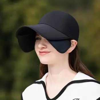 Кепка с выдвижным козырьком и буквами, детская сезонная уличная солнцезащитная шляпа, широкополая бейсболка для велоспорта Adjustable небесно-голубой