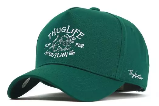 Кепка с вышивкой ThugLife Cupid Глубокий Большой Размер Корейский Бренд Шляпа Шляпа Kpop Мода [FLIPPER] Мужская Женская (L-XL, Зеленый)