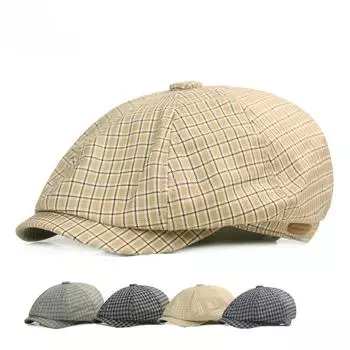 Кепка сетчатая ретро восьмиугольная мужская и женская берет европейская и американская ветровая шляпа литературная молодежная кепка M56-58cm тёмно-синий