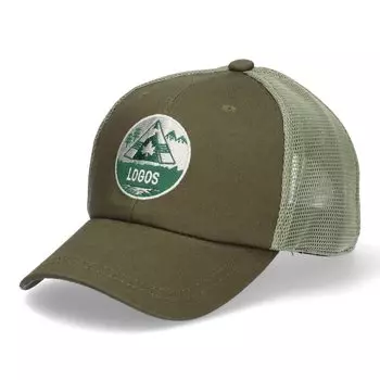 Кепка-сетка с круглым логотипом Trucker Cap Khaki [Логотипы]