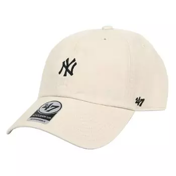 Кепка Seven 47 Mini Logo Cleanup CLEAN UP МУЖСКАЯ ЖЕНСКАЯ КЕПКА Chibi Logo Hat New York Yankees Bone [Forty Brand] Мужская женская Off-White