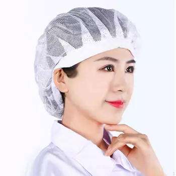 Кепка шеф-повара, дышащая эластичная шапочка для общественного питания, сетка для волос для кухни, официантки, пекаря белый