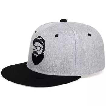 Кепка-шляпа Snapback большого размера Deep Baseball стильный логотип солнцезащитный козырек размер регулируется бесплатно серый [Lopis] мужской 56-60 см (JP, Алфавит, Размер, A)
