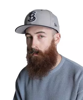 КЕПКА SNAP BACK ТИПА SB Кепка F 023 Светло-серый [Снимок] SchottNEWERA/9FIFTY SB / 782-3974005 Мужская