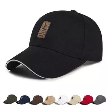 Кепка Snapback Лето-Осень Регулируемая Кепка Бейсболка Мужская 1 шт. Однотонные повседневные кепки для отдыха Модные кепки Уникальные темно-синий