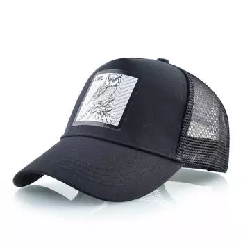 Кепка Snapback Trucker, мужская летняя бейсболка с дышащей сеткой, женская черная бейсболка в стиле хип-хоп 56-59cm серый