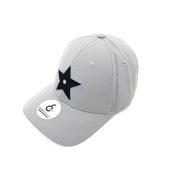 Кепка Star Mark, серо-серебристая, для гольфа [Elite Grip], мужская