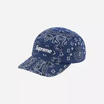 Кепка Supreme Bandana Camp Темно-синяя 21SS -