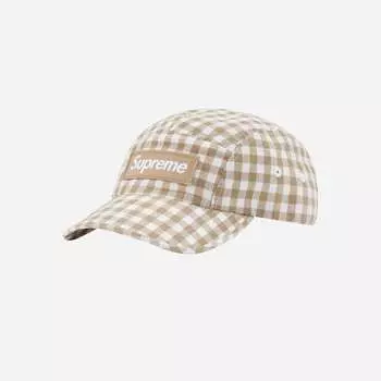 Кепка Supreme Gingham Camp Tan 23SS -