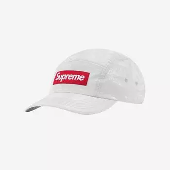 Кепка Supreme Gloss Ripstop Camp Светло-серая 23FW