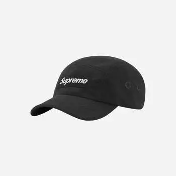 Кепка Supreme из матовой ткани Cordura Camp, черная 22FW -