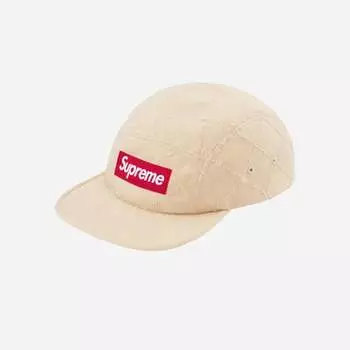 Кепка Supreme из перфорированного денима Camp Dyed Beige 23FW