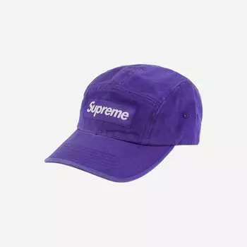 Кепка Supreme из саржевого чиноса, фиолетовая 23SS -