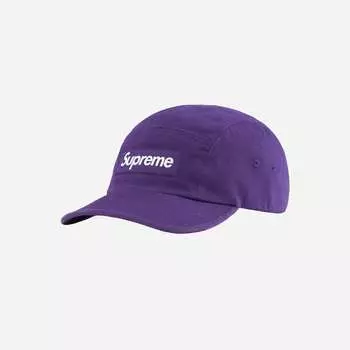 Кепка Supreme из саржевого чиноса темно-фиолетового цвета 21FW -