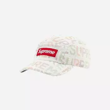 Кепка Supreme Terry Spellout Camp Белая 22SS -